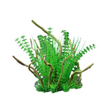 Aquarium Artificial Wood and Plants Decoration - Green