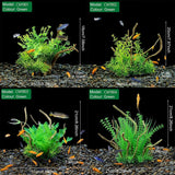 Aquarium Artificial Wood and Plants Fish Decoration - Green