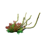 Aquarium Artificial Wood and Plants Fish Decoration - Green