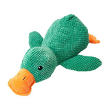 Plush Cartoon Duck Dog Interactive Squeaky Pet Toy Yellow