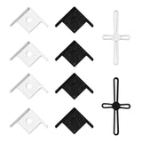 5pcs Plastic Fish Tank Base Bracket Corner Guard for Aquarium Tanks Black-L