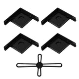 5pcs Plastic Fish Tank Base Bracket Corner Guard for Aquarium Tanks Black-L