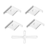 5pcs Plastic Fish Tank Base Bracket Corner Guard for Aquarium Tanks Black-L