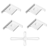 5pcs Plastic Fish Tank Base Bracket Corner Guard for Aquarium Tanks Black-L