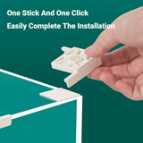 5pcs Plastic Fish Tank Base Bracket Corner Guard White-L