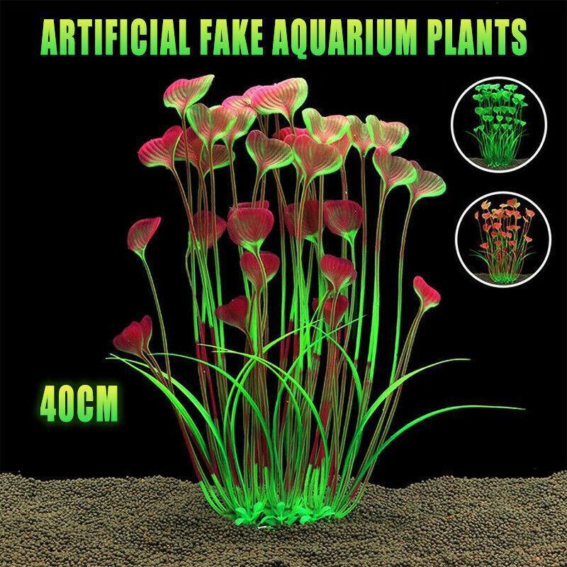 Artificial Aquarium Water Plants - Pink - 40cm