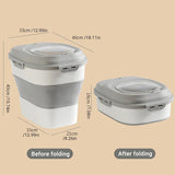 Large Capacity Pet Food Storage Box Foldable Design with Seal Lid Pink