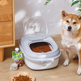 Large Capacity Pet Food Storage Box Foldable Design with Seal Lid Pink