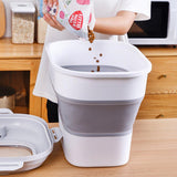 Large Capacity Pet Food Storage Box Foldable Design with Seal Lid Pink