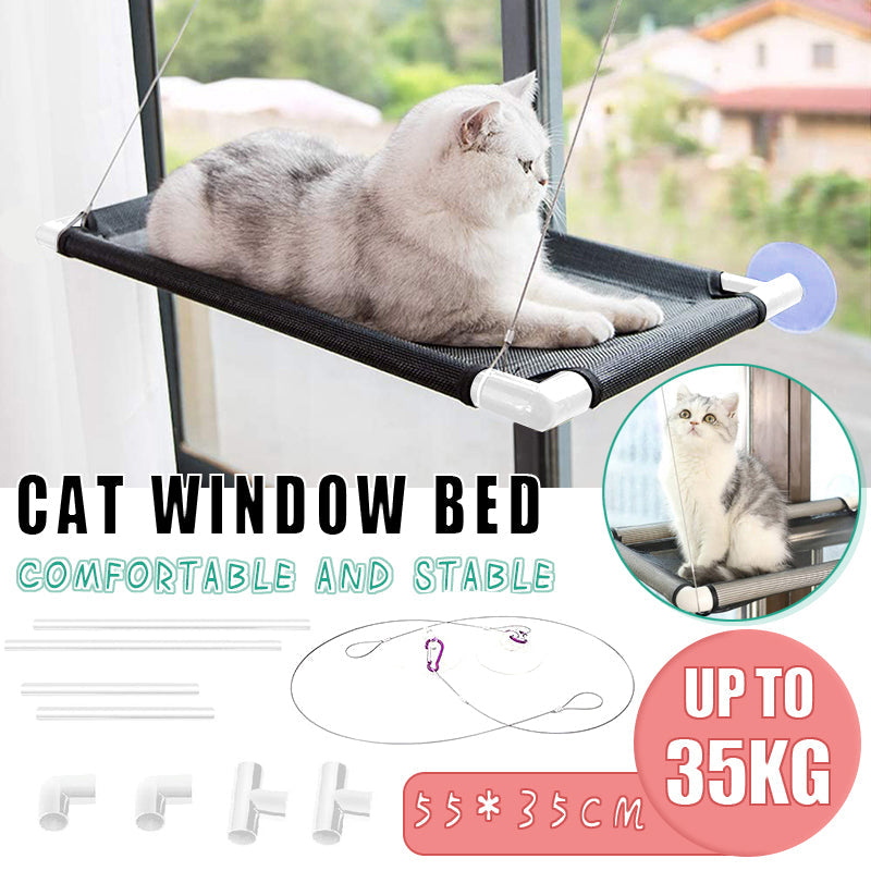 Cat Window Bed Suction Cup Hammock Black Hanging Seat
