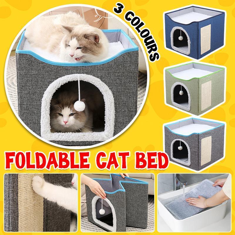 Foldable Pet Cat Calming Bed