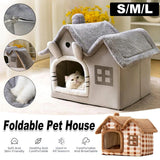 Removable Washable Pet House - Brown- Small