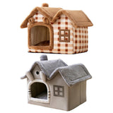 Removable Washable Pet House - Brown- Small