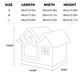 Removable Washable Pet House - Brown- Small