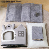 Removable Washable Pet House - Brown- Small