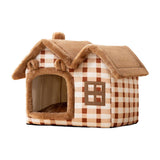 Removable Washable Pet House - Brown- Small