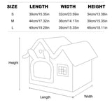 Removable Washable Pet House - Grey - Large