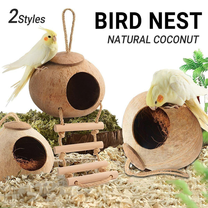 Natural Coconut Bird Nest - Stairs type