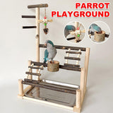 Wooden Parrot Stand Pole