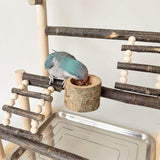 Wooden Parrot Stand Pole