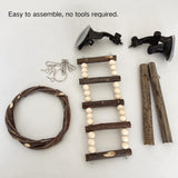 Wooden Climbing Ladder Swing Toy Nut Washer Fixed Type