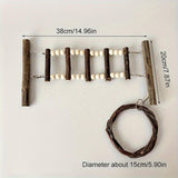 Wooden Parrot Stand Climbing Ladder Swing Toy