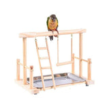 Wooden Bird Playground Ladder Perch Gym