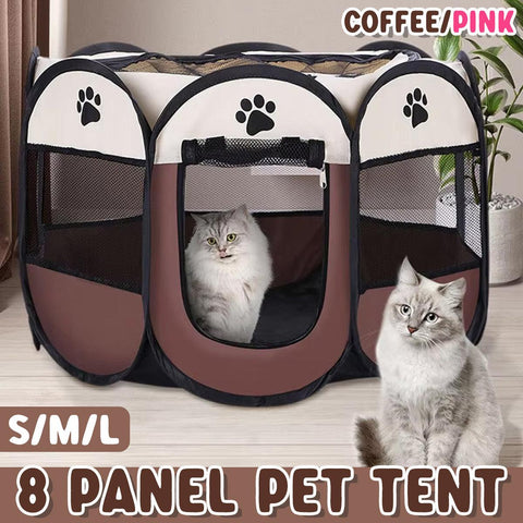 Pet Fence Indoor Cat Dog Tent S Pink