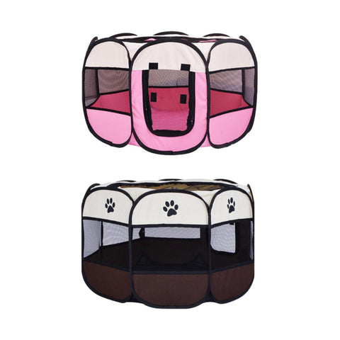 Pet Fence Indoor Cat Dog Tent S Pink