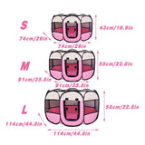Pet Fence Indoor Cat Dog Tent S Pink