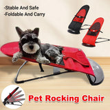 Pet Rocking Chair for Dogs Cats Foldable - Red