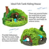 Resin Grass House Aquarium Ornament