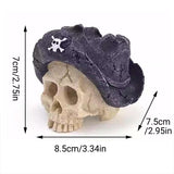 Artificial Fake Skull Aquarium Ornament - Pirate