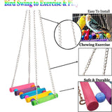 5PCS Hanging Parrot Toys Set with Swings and Ladders