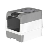 Large Enclosed Cat Litter Box with Drawer and Scoop