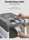 Green Large Enclosed Cat Litter Box with Drawer and Scoop