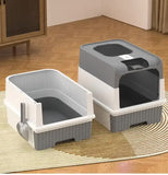 Green Large Enclosed Cat Litter Box with Drawer and Scoop
