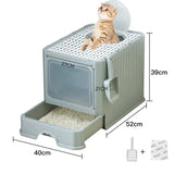 Top-Entry Cat Litter Box with Drawer