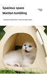Outdoor Cat House for Small Pets, Grey, Size: M  40*40*37cm