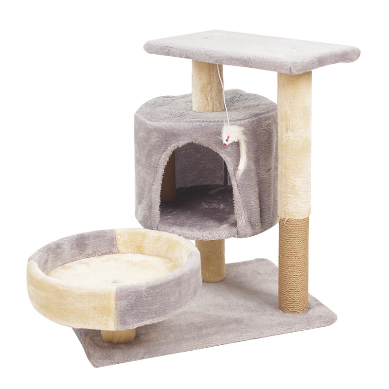 Natural Solid Wood Cat Climbing Frame 50*33*53CM