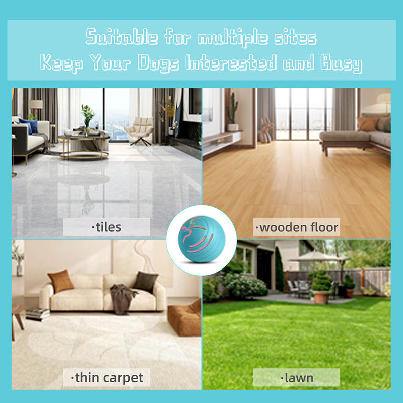 2PCS Yellow Rechargeable Automatic Jumping Pet Toy Ball