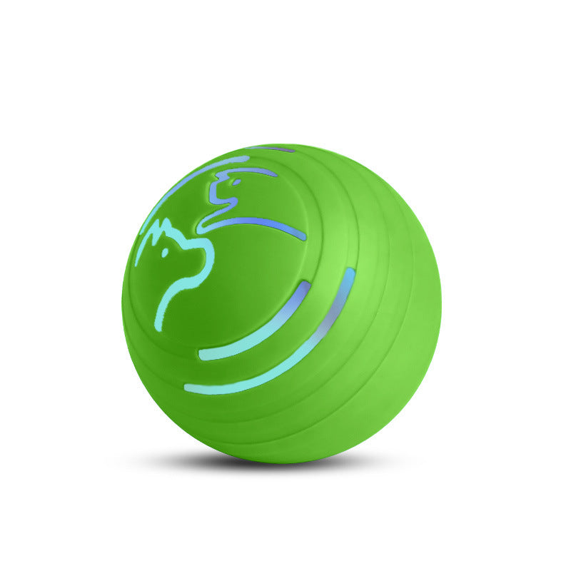 2PCS Green Rechargeable Automatic Jumping Pet Toy Ball