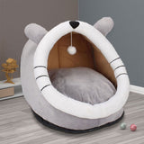 Grey Totoro Half-Enclosed Cat Bed