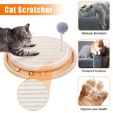 Wooden Interactive Cat Toy – Spinning Track & Wand Toy