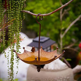 Metal Hanging Umbrella-Shaped Bird Feeder