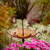Metal Hanging Umbrella-Shaped Bird Feeder