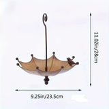 Metal Hanging Umbrella-Shaped Bird Feeder