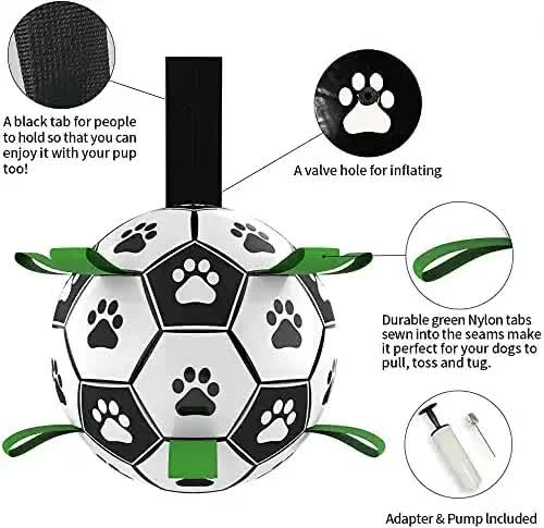 Outdoor Interactive Dog Toy Soccer Ball with Rope