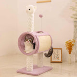 Yellow Chicken-Theme Cat Tree with Tunnel