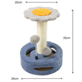 Blue Bold Flower Cat Scratching Post